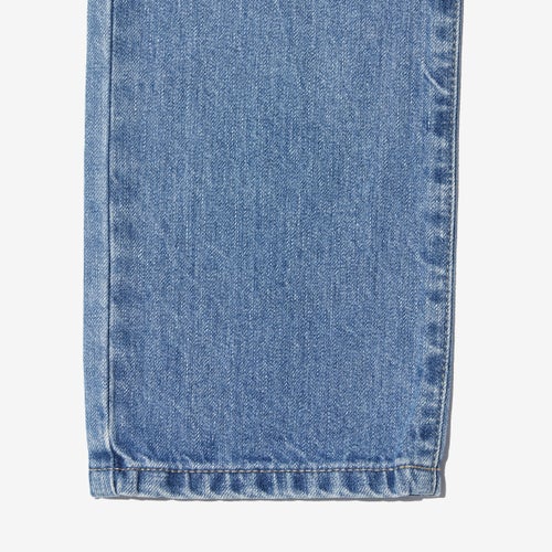 G-FRANCOのレディースジーンズ、SLIM TAPERED（スリムテーパード）Light Blue（ライトブルー）の裾