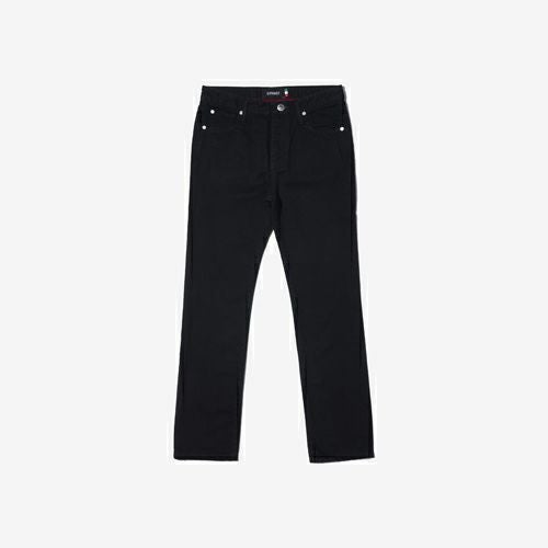 G-FRANCOのレディースジーンズ、SLIM TAPERED（スリムテーパード）Black（ブラック）の正面からの全体図