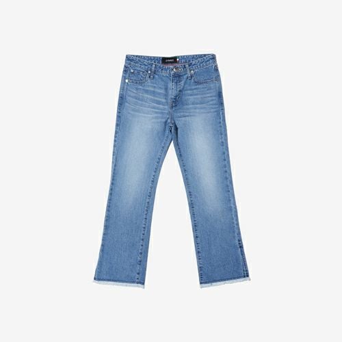 G-FRANCOのレディースジーンズ、STRAIGHT SLIT（ストレートスリット）Light Blue（ライトブルー）の正面からの全体図