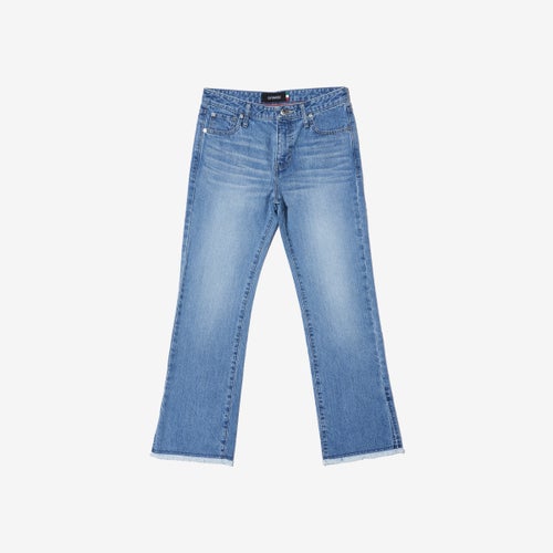 G-FRANCOのレディースジーンズ、STRAIGHT SLIT（ストレートスリット）Light Blue（ライトブルー）の正面からの全体図