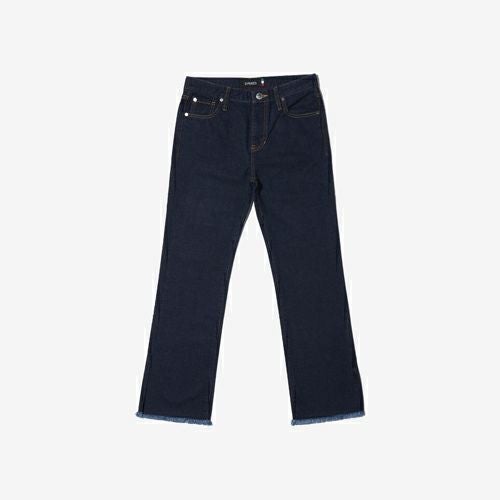 G-FRANCOのレディースジーンズ、STRAIGHT SLIT（ストレートスリット）Indigo（インディゴ）の正面からの全体図