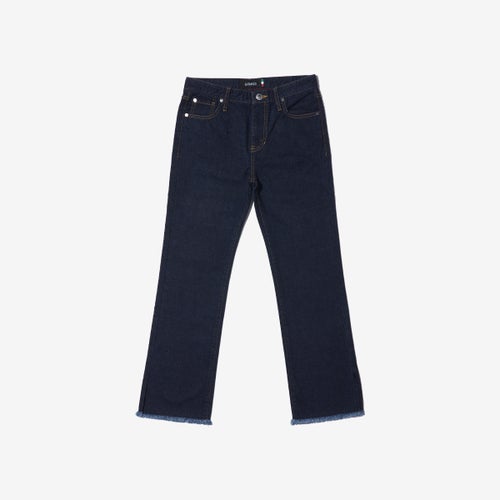 G-FRANCOのレディースジーンズ、STRAIGHT SLIT（ストレートスリット）Indigo（インディゴ）の正面からの全体図