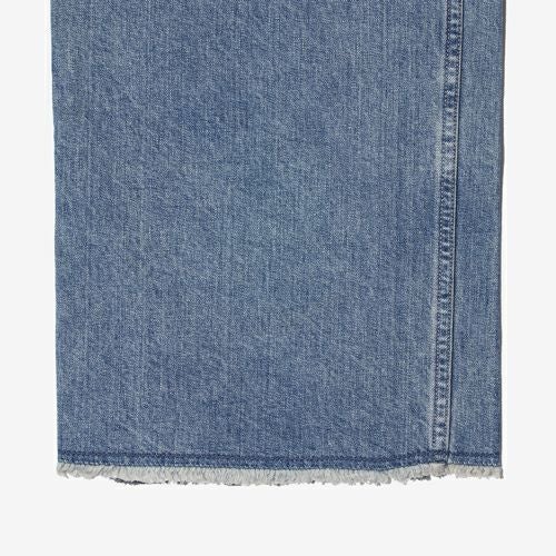 G-FRANCOのレディースジーンズ、WIDE FIT（ワイドフィット）Light Blue（ライトブルー）の裾