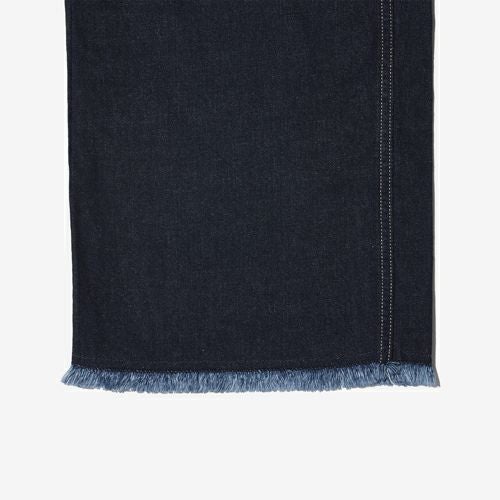 G-FRANCOのレディースジーンズ、WIDE FIT（ワイドフィット）Indigo（インディゴ）の裾