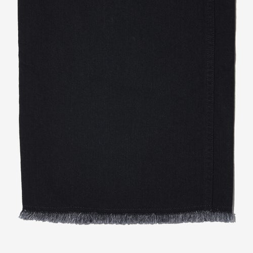 G-FRANCOのレディースジーンズ、WIDE FIT（ワイドフィット）Black（ブラック）の裾