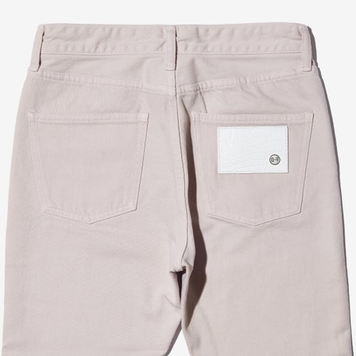 G-FRANCOのレディースジーンズ、COLOR DENIM（カラーデニム）Pink（ピンク）の背面からのアップ