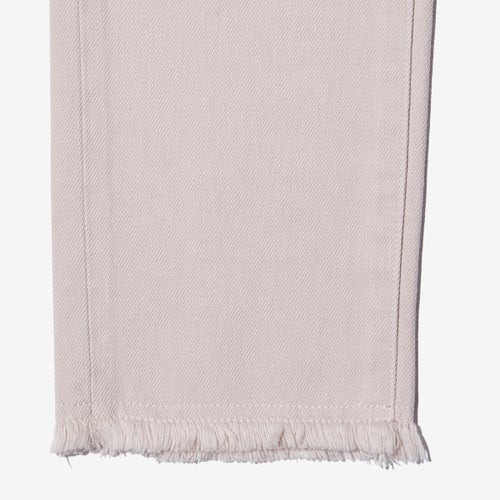 G-FRANCOのレディースジーンズ、COLOR DENIM（カラーデニム）Pink（ピンク）の裾