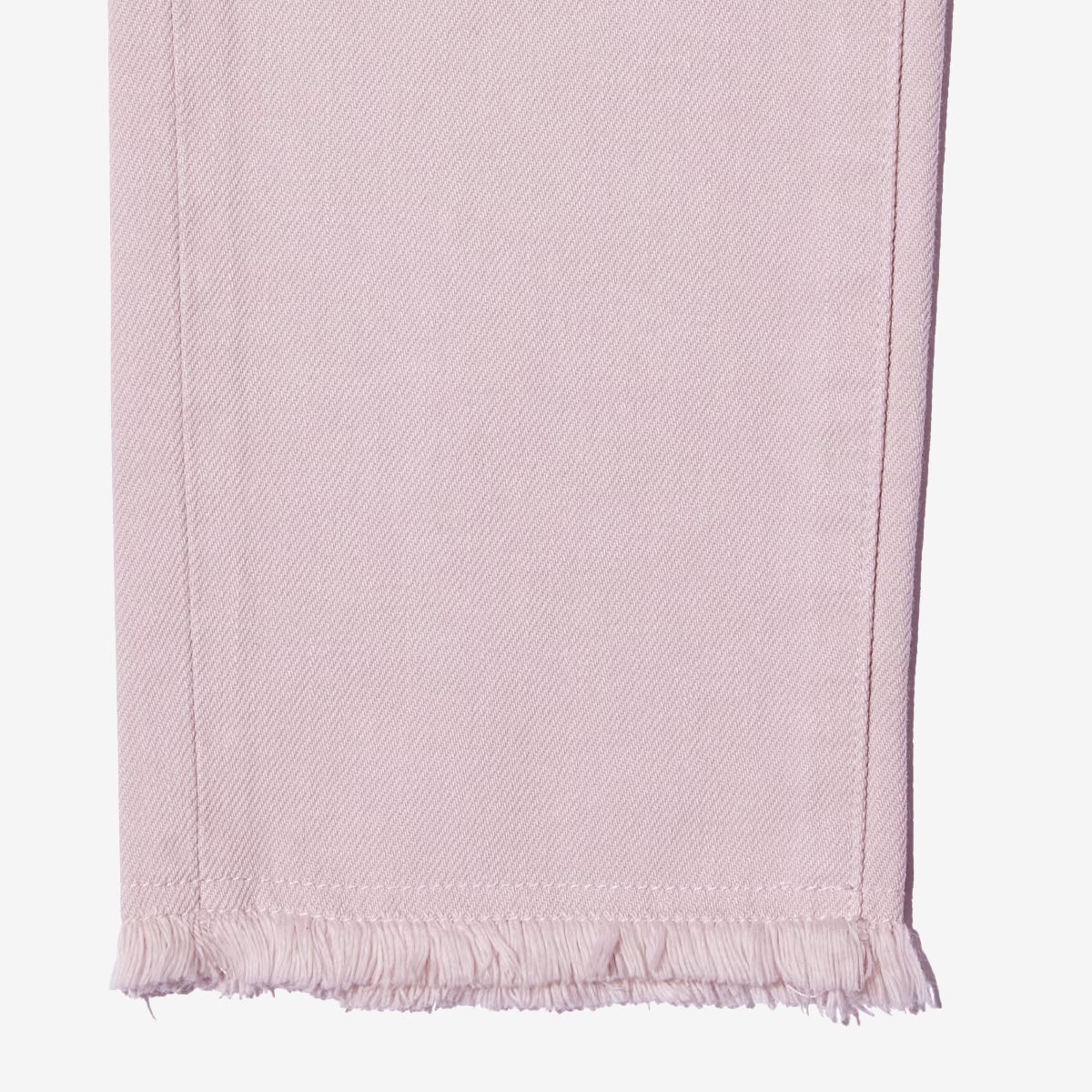 G-FRANCOのレディースジーンズ、COLOR DENIM（カラーデニム）Pink（ピンク）の裾