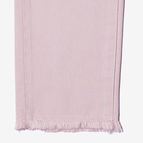 G-FRANCOのレディースジーンズ、COLOR DENIM（カラーデニム）Pink（ピンク）の裾