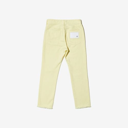 G-FRANCOのレディースジーンズ、COLOR DENIM（カラーデニム）Yellow（イエロー）の背面からの全体図