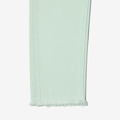G-FRANCOのレディースジーンズ、COLOR DENIM（カラーデニム）Mint（ミント）の裾