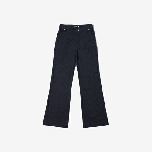 G-FRANCOのレディースジーンズ、HIGH WEST FLARE（ハイウェストフレア）Indigo（インディゴ）の正面からの全体図