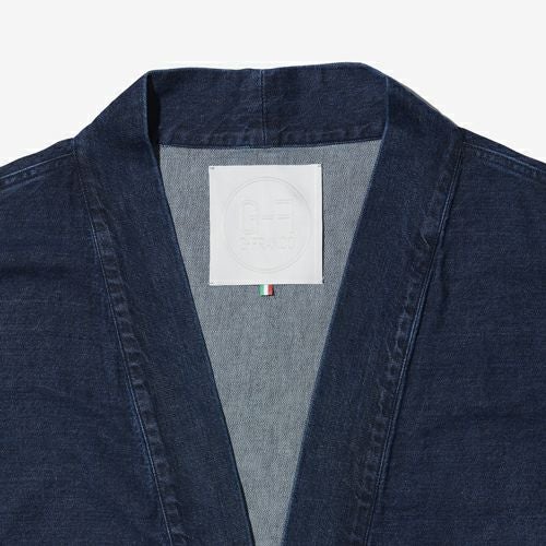 G-FRANCOのレディースデニムジャケット、FLORA（フローラ）Indigo（インディゴ）の襟周り