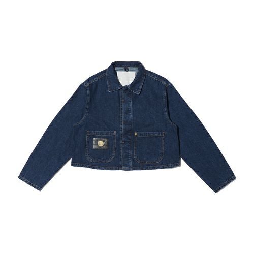 G-FRANCOのレディースデニムジャケット、CERERE（チェレーレ）Indigo（インディゴ）の正面からの全体図