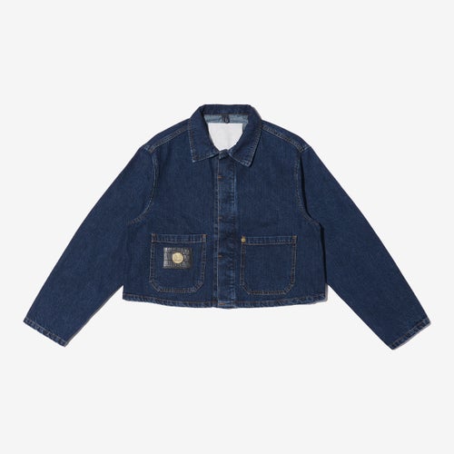G-FRANCOのレディースデニムジャケット、CERERE（チェレーレ）Indigo（インディゴ）の正面からの全体図