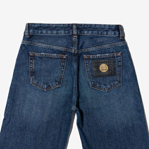 G-FRANCOのレディースジーンズ、ATHENA（アテナ）Indigo（インディゴ）の背面からのアップ