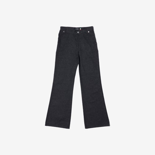 G-FRANCOのレディースジーンズ、HIGH WEST FLARE（ハイウェストフレア）Gray（グレイ）の正面からの全体図