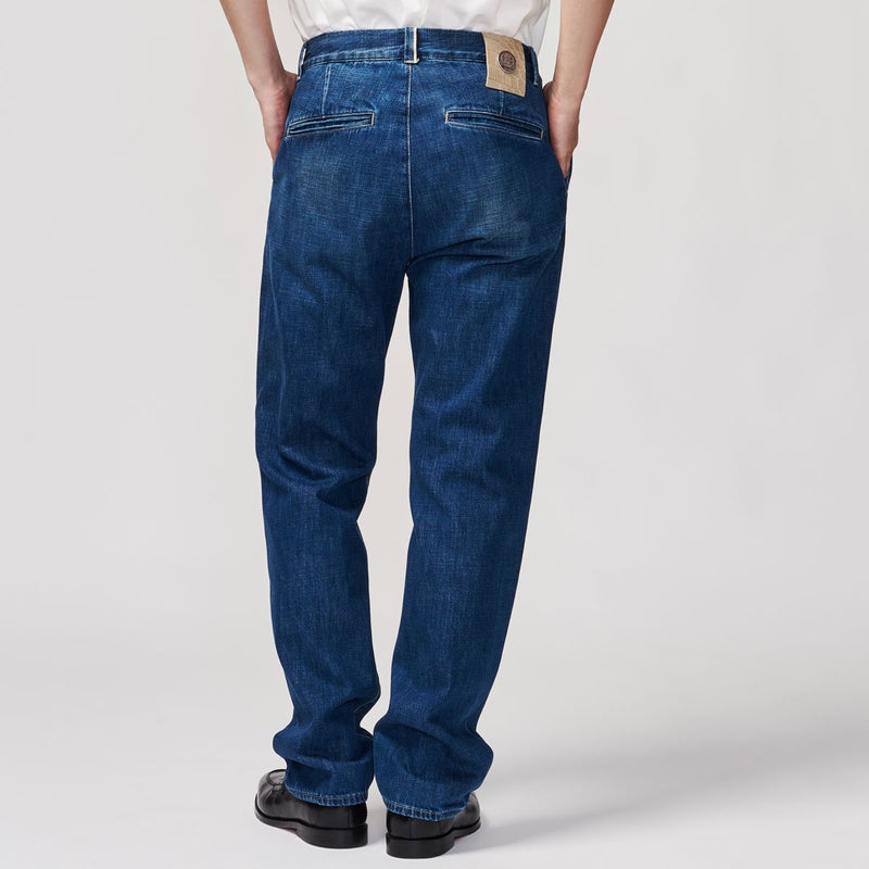 G-FRANCOのメンズジーンズ、MARTE（マルテ）Panarea Blue（パナレアブルー）の裾