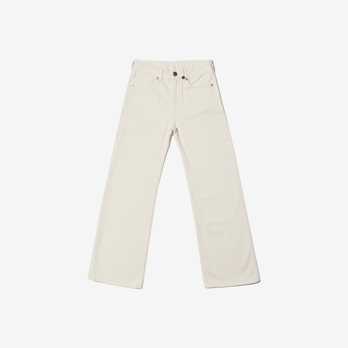 G-FRANCOのレディースジーンズ、ATHENA（アテナ）Beige（ベージュ）の正面からの全体図
