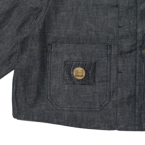 G-FRANCOのレディースデニムジャケット、CERERE（チェレーレ）Black（ブラック）のポケット周り