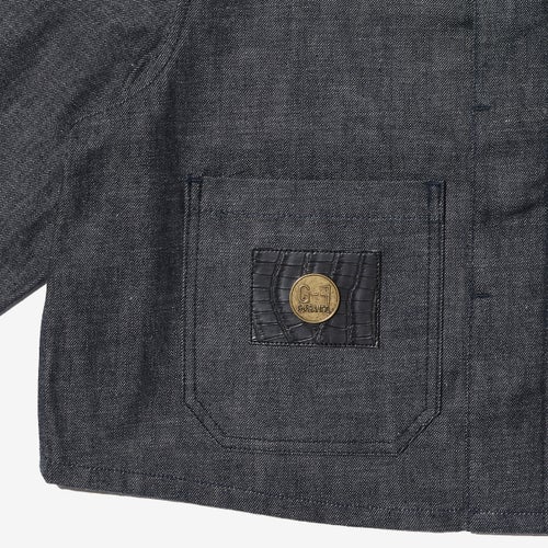 G-FRANCOのレディースデニムジャケット、CERERE（チェレーレ）Black（ブラック）のポケット周り