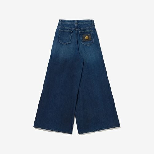 G-FRANCOのレディースジーンズ、EBE（エベ）Padova Blue（パドヴァブルー）の背面からの全体図