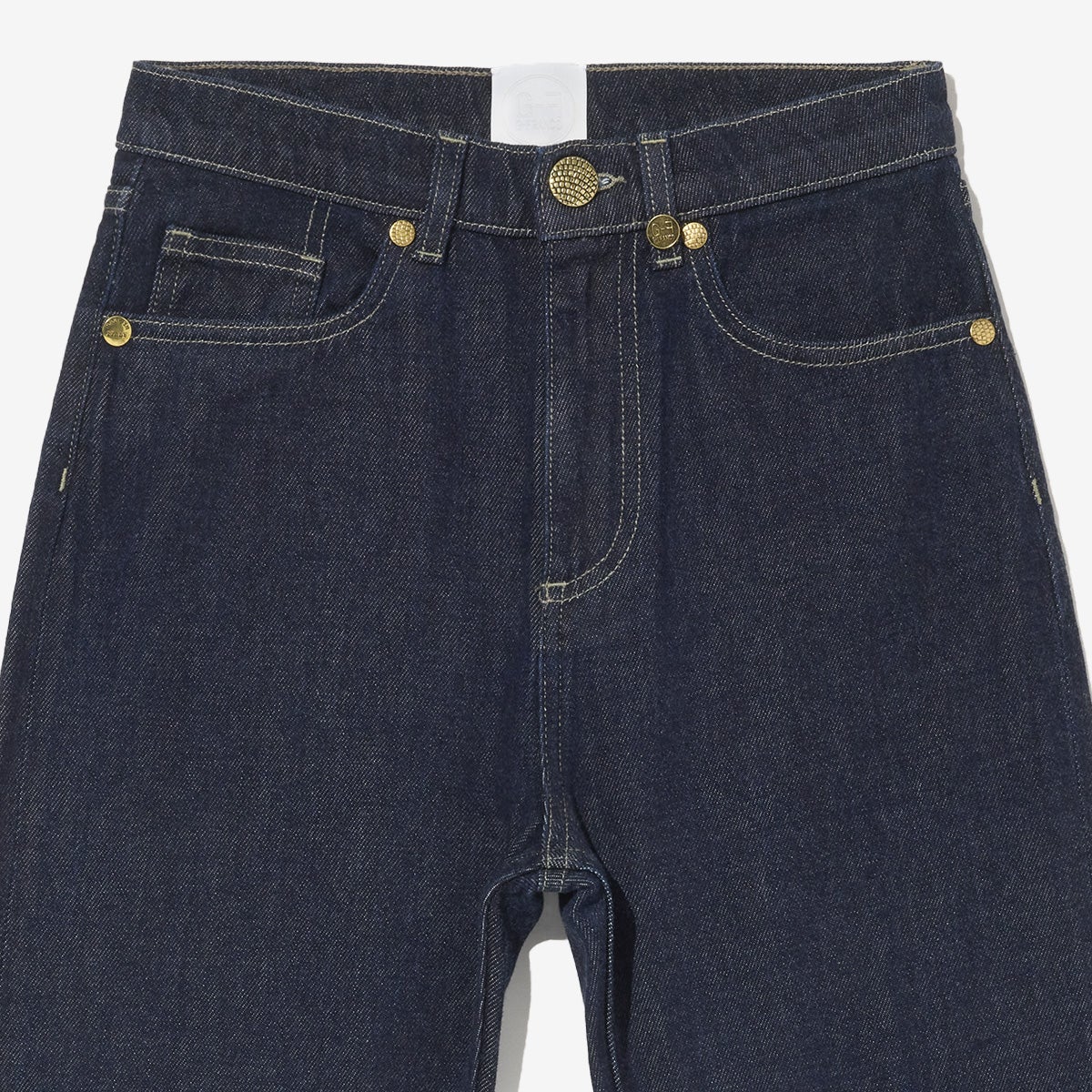 G-FRANCOのレディースジーンズ、VENERE（ヴェネレ）Naples Blue（ナポリブルー）の正面からのアップ