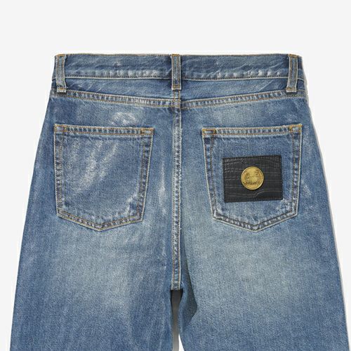 G-FRANCOのレディースジーンズ、VENERE（ヴェネレ）Florence Blue（フィレンツェブルー）の背面からのアップ