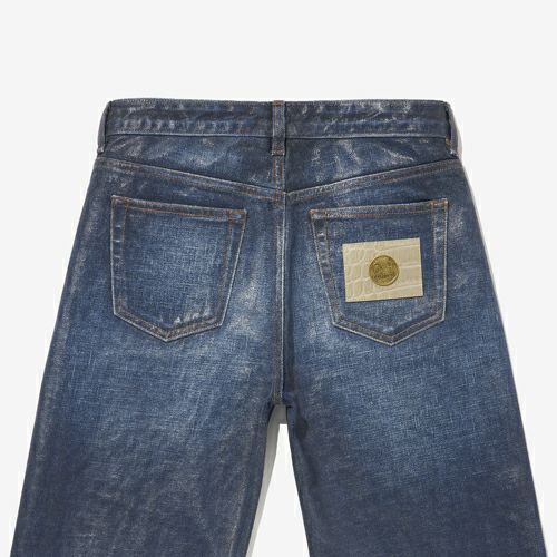 G-FRANCOのレディースジーンズ、ATHENA（アテナ）Milan Blue（ミラノブルー）の背面からのアップ