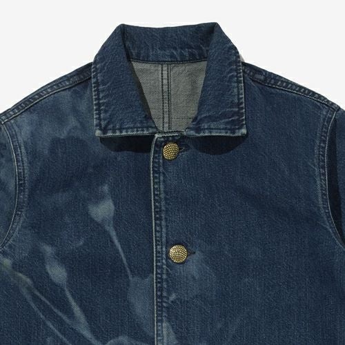 G-FRANCOのレディースデニムジャケット、FORTUNA（フォルトゥーナ）Palermo Blue（パレルモブルー）の襟周り