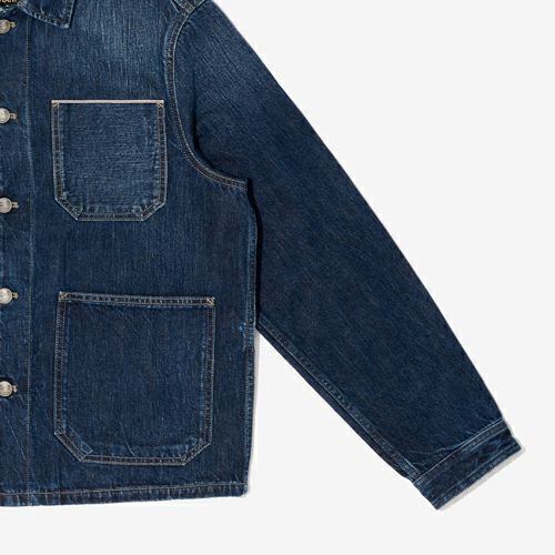 G-FRANCOのメンズデニムジャケット、袖・ポケット回りの画像