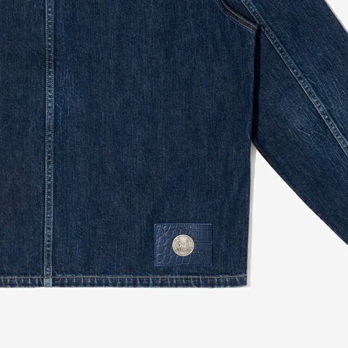 G-FRANCOのメンズデニムジャケット、革タグの画像