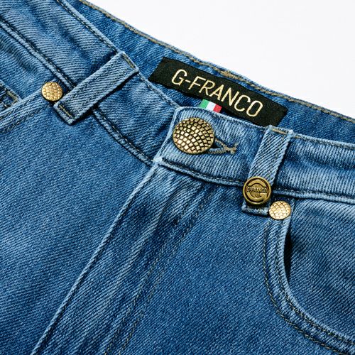 G-FRANCOのウィメンズデニムFATUAファトゥアのベルト周りの画像