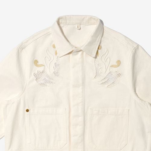 G-FRANCI ウィメンズデニムジャケット。正面アップの画像