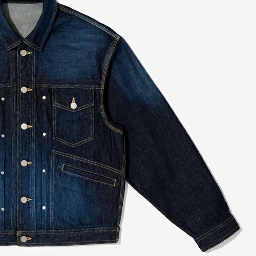 G-FRANCOのメンズデニムジャケットタックジャケットナミの正面からの拡大画像