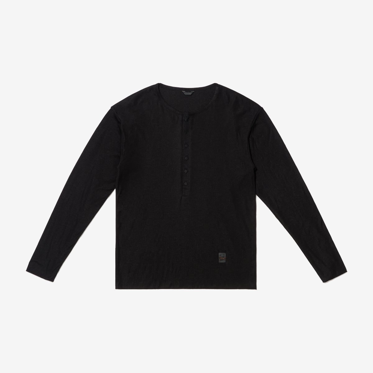 DOUBLE LAYER HENLEY LONG SLEEVE TEE